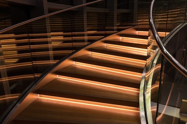 Burj Khalifa Stairs steps made with glass