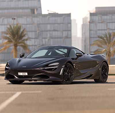 McLaren 720s Black Car for Rent in Dubai