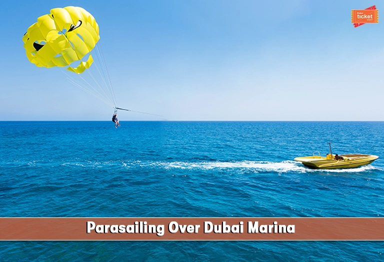 parasailing over dubai marina